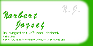norbert jozsef business card